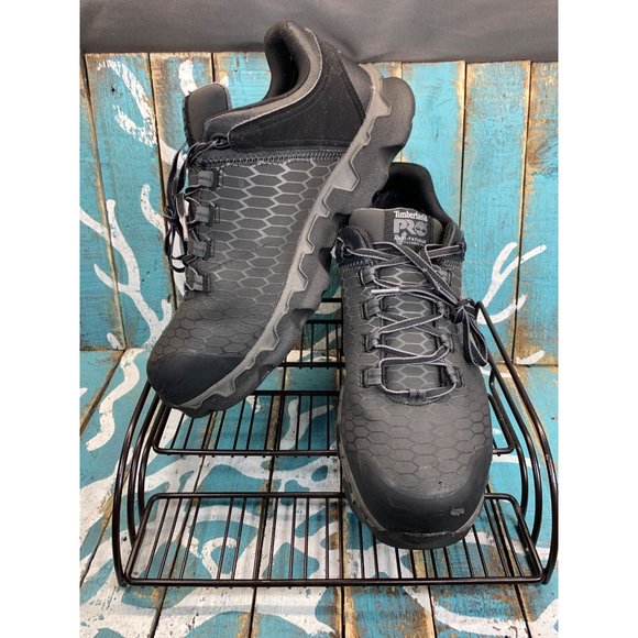 Timberland Pro Work Shoes Powertrain Sport MENS Black Lace Up Alloy Toe Sz 11M main image 4
